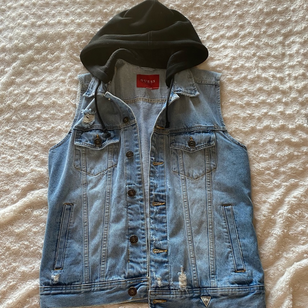 Guess vest with hoodie